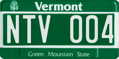 VT license plate NTV004