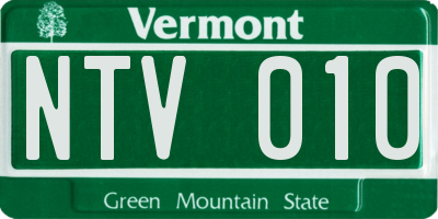 VT license plate NTV010