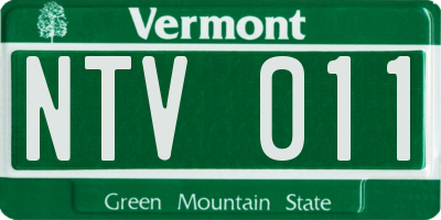 VT license plate NTV011
