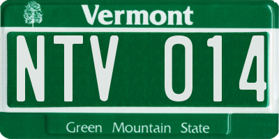 VT license plate NTV014