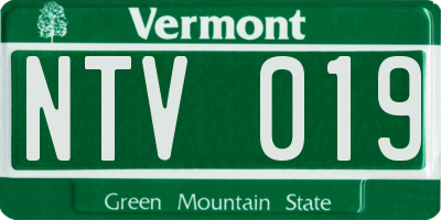 VT license plate NTV019