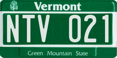 VT license plate NTV021
