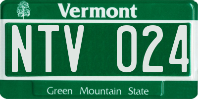 VT license plate NTV024