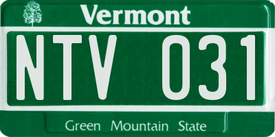 VT license plate NTV031