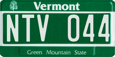 VT license plate NTV044