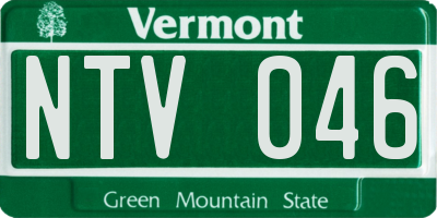 VT license plate NTV046