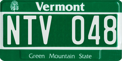 VT license plate NTV048