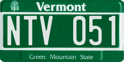 VT license plate NTV051