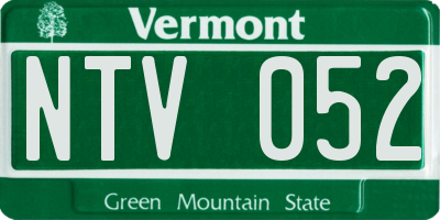 VT license plate NTV052