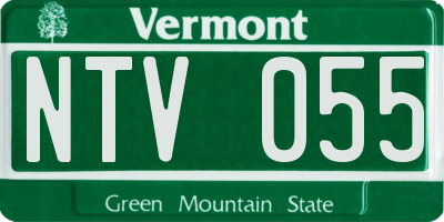 VT license plate NTV055