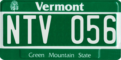 VT license plate NTV056