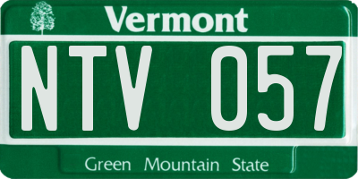 VT license plate NTV057