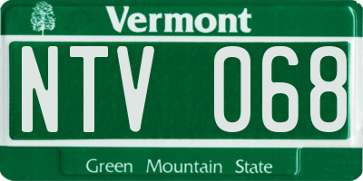 VT license plate NTV068