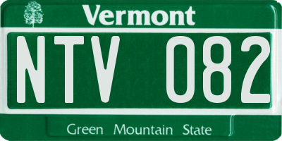 VT license plate NTV082