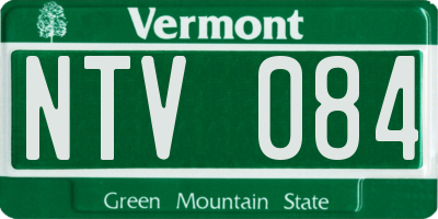 VT license plate NTV084