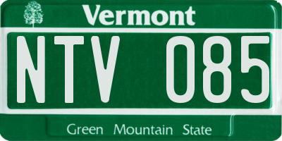 VT license plate NTV085