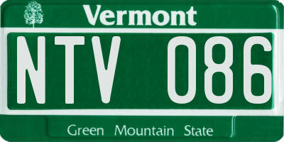 VT license plate NTV086