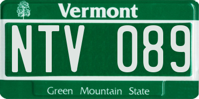 VT license plate NTV089