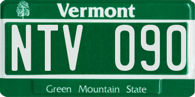 VT license plate NTV090