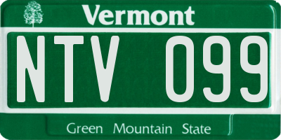 VT license plate NTV099