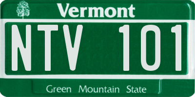 VT license plate NTV101
