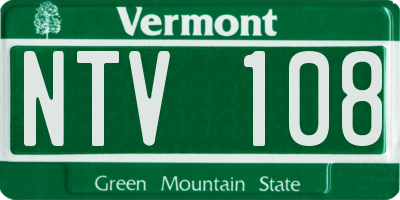 VT license plate NTV108