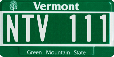 VT license plate NTV111