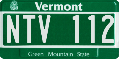 VT license plate NTV112