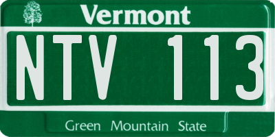 VT license plate NTV113