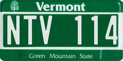 VT license plate NTV114