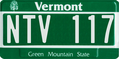 VT license plate NTV117