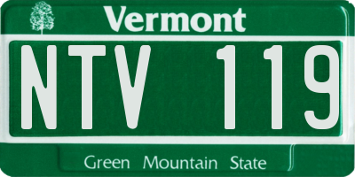 VT license plate NTV119