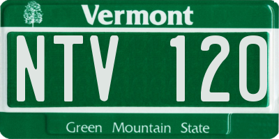 VT license plate NTV120