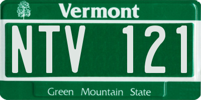 VT license plate NTV121