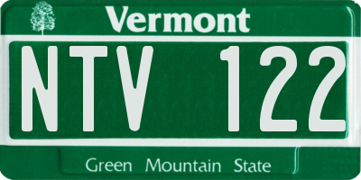VT license plate NTV122