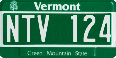 VT license plate NTV124