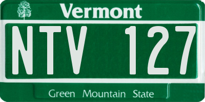 VT license plate NTV127