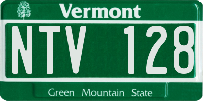VT license plate NTV128