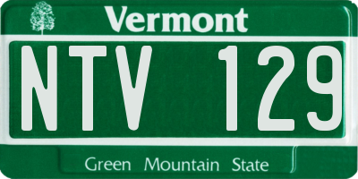 VT license plate NTV129
