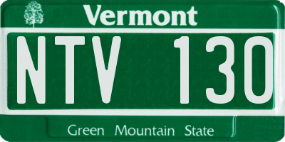 VT license plate NTV130