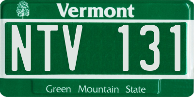 VT license plate NTV131