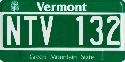 VT license plate NTV132
