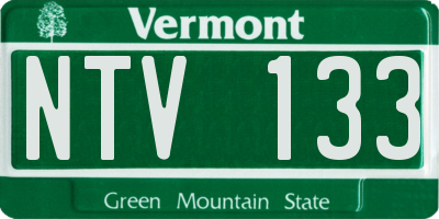 VT license plate NTV133