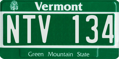 VT license plate NTV134