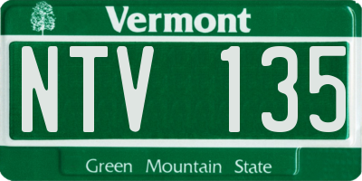 VT license plate NTV135