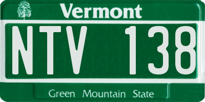 VT license plate NTV138