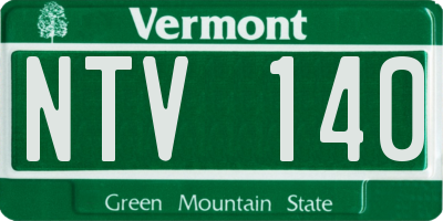 VT license plate NTV140