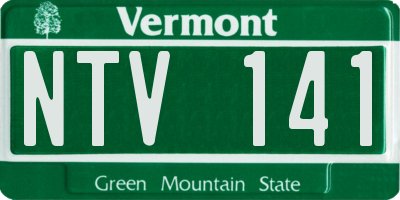 VT license plate NTV141