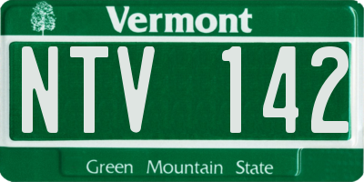 VT license plate NTV142