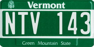 VT license plate NTV143